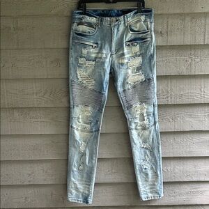 Rockstar, original Distressed Light Blue Jeans